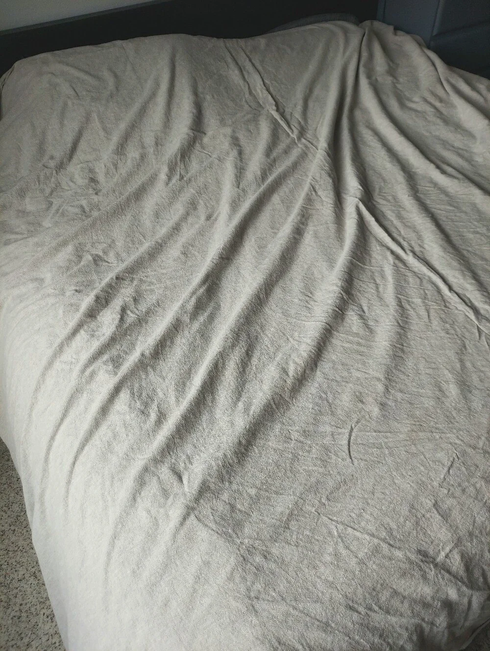 Kenneth Cole Linen Cotton Blend Beige Duvet Cover King Size Bed